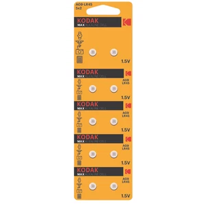 Kodak AG9 Knopfzelle LR936 Uhrenbatterien LR45 394 10 Stück Alkaline Batterie - Bild 1 von 1