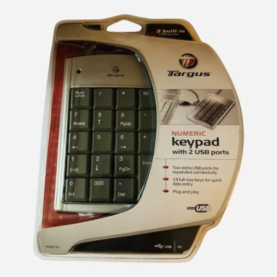 Targus Numeric Keypad with USB Corded Fits PC Mac or Chrome 19 Full Size Keys - Image 1 of 4