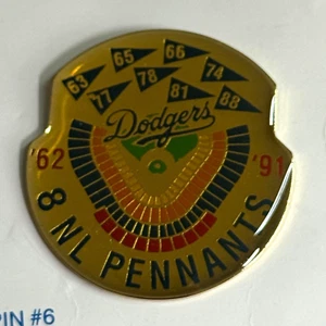 Unocal 76 Vintage Los Angeles Dodgers Eight NL Pennants '62 - '91 Hat Pin #6 - Picture 1 of 3