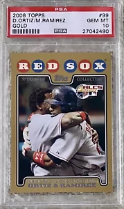 2008 Topps Gold /2008 Manny Ramirez David Ortiz PSA 10 POP 1 - Bild 1 von 2