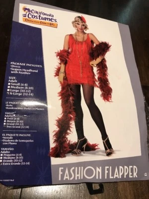 Fashion Flapper Costume Woman X-Large (12-14) - Image 1 of 4