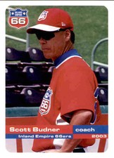 2003 Inland Empire 66ers Grandstand #6 Scott Budner Pitching Coach Baseball Card
