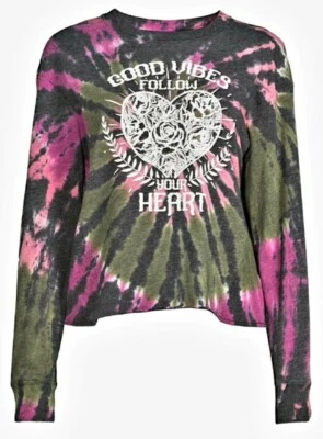 全新 No Boundaries 青少年 领带 染色 图形 T 恤 尺寸 S(3-5) — 第 1/4 张图片