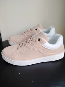 Tommy Hilfiger: Ladies Misty Blush Suede Trainers. UK Size 6; EU: 39; US:7 - Picture 1 of 10