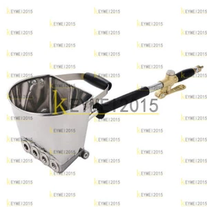 6 Bar Cement Mortar Concrete Air Stucco Sprayer Hopper Wall Plastering Gun Tool - Picture 1 of 1