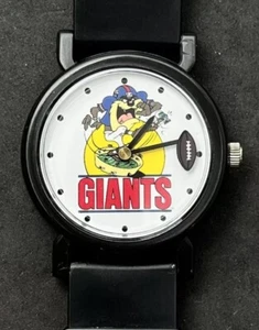 Vintage New 1992 NY GIANTS NFL Men's 36mm Quartz Watch Animated Football Second - Picture 1 of 13