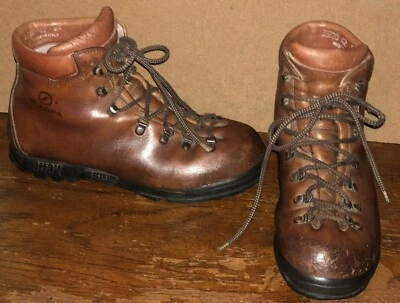 Scarpa Attak 35820 Size EU 42 / US 9 Trekking Hiking Brown Leather Boots Italy - Imagem 1 de 4