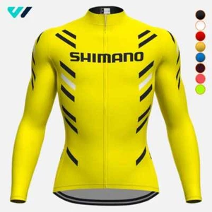 Maglia da Ciclismo da Uomo Manica Lunga Maglia da Bici da Strada Team Traspirant - Foto 1 di 23