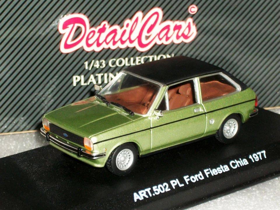 FORD FIESTA GHIA 1977 VERDE CHIARO DETTAGLIO AUTO ART 502 1/43 - Immagine 1 di 1