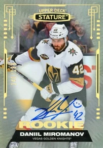 2021-22 U.D. STATURE HOCKEY AUTOGRAPH #140/199 GOLDEN KNIGHTS Danil Miromanov - Picture 1 of 2