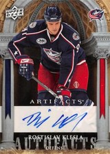 Rostislav Klesla autographed Hockey Card 2009 Upper Deck Artifacts #AFRK