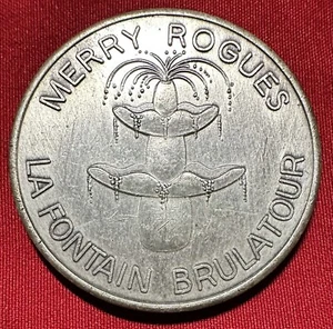1973 Merry Rogues La Fontain Brulatour 26,6 g - 39 mm - 3 mm cerchio liscio Doubloon - Foto 1 di 2