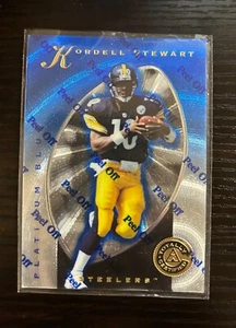 1997 Pinnacle Totally Certified KORDELL STEWART 25 Platinum Blue /2499 Steelers - Picture 1 of 2