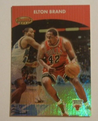 2000-01 BOWMAN'S BEST BASKETBALL CARD #42 ELTON BRAND CHICAGO BULLS FREE SHIP - Image 1 of 4