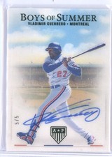 VLADIMIR GUERRERO 2023 PANINI AMERICA’S PASTIME BOYS OF SUMMER AUTO 5/5 EMERALD