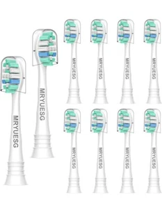 Replacement Toothbrush Heads Compatible with Phillips Sonicare Snap-on 10 Pack - Picture 1 of 3