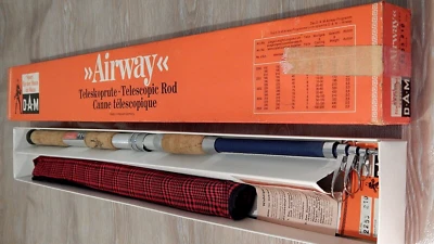 Mid-70s' vintage DAM AirWay #2253-210 telescopic 7ft glass spinning rod-NOS/NM - Image 1 of 4