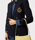 Ralph Lauren 4 Navy Blue Blazer Jacket Double Breast Crest Crown Bullion Preppy