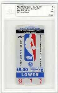 1971 NBA ALL STAR GAME BIGLIETTO STUB LENNY WILKENS MVP raro vecchio basket VINTAGE - Foto 1 di 2
