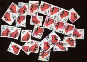 SELLOS U SC2480 30c CARDINAL - 25 USADOS (W920) 1991 - Imagen 1 de 2