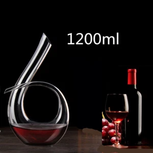 1200ml Luxurious Crystal Glass Lead-free Wine Decanter Carafe Pourer Container - Picture 1 of 9