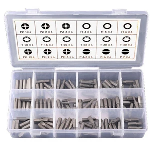 108pcs BITSET häufig benötigte Bits inkl.TORX KREUZ SCHLITZ SECHSKANT Bit-Box - Bild 1 von 2