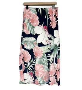 Rachel Zoe Womens Tropical Floral Multicolor Pull-On Midi Skirt Size 8 Beachy - Picture 1 of 4