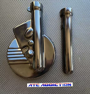 ATC Addiction 1983-1987 ATC200X Front Fork & Disc Guards BLACK! ATC 200X Maier - Picture 1 of 6