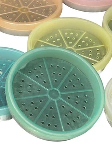 Vintage Tupperware Wagon Wheel Pastel Coasters Sets X2 READ - Picture 1 of 3