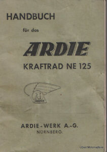 Ardie Handbuch Kraftrad NE 125   1950