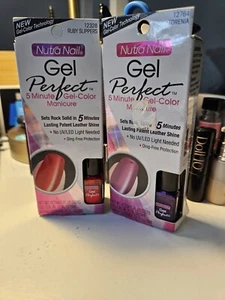 Nutra Nail Gel Perfect 5Minute Gel-Color Manicure RUBY SLIPPERS/TORENIA  (LOT/2) - Picture 1 of 3