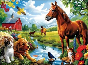 300 Teile Puzzle für Erwachsene, 300 Kinder, Pferd...  - Bild 1 von 7