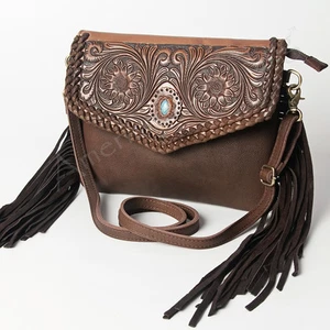 AD American Darling Envelope Hand Tooled Genuine Leather Women Bag Western - Bild 1 von 5