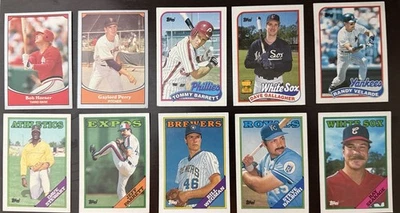 Lot 10 Vintage Topps Baseball Cards 1980s Bob Horner Gaylord Perry Dave Stewart - Imagem 1 de 2