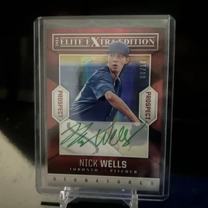 2014 Panini Elite Extra Edition - Prospects Nick Wells RED #84 AUTO /10 - Bild 1 von 2