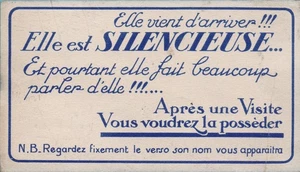 BUVARD PUBLICITAIRE REMINGTON "ELLE EST SILENCIEUSE..." - Foto 1 di 2