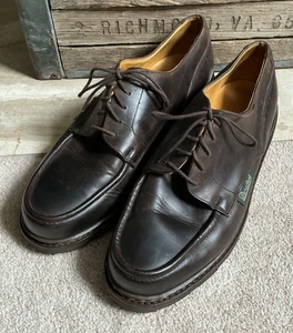 $635 PARABOOT men's "Villandry" dark brown Griff II leather shoes UK 8.5-US 9.5 - Picture 1 of 9