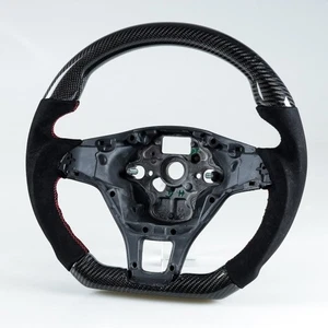 Carbon Fiber Steering Wheel For: VW Volkswagen (Golf MK7 14-20) (Polo MK6 17-21) - Picture 1 of 3