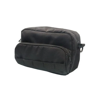 Sissy Bar Bag Motorcycle Handlebar Bag Universal Black Storage Fork Bag - Image 1 of 4