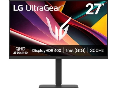 LG 27 inch UltraGear Gaming Monitor IPS QHD 1440p 300Hz 1ms NVIDIA G-Sync Compat - Image 1 of 4