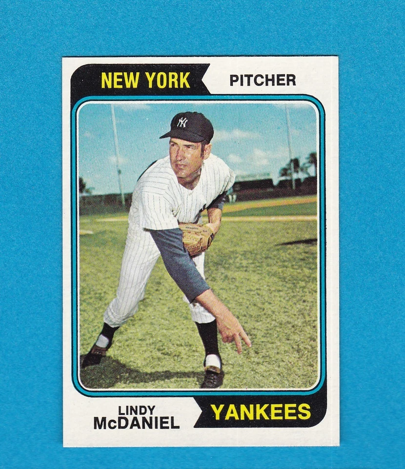 1974 TOPPS BASEBALL SET BREAK 182 LINDY McDANIEL YANKEES MINT! - Image 1 of 1