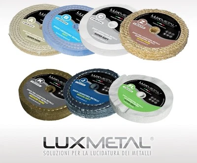 LUX METAL ruota in cotone per mola smerigliatrice pulitrice disco in sisal puro alluminio