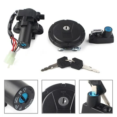 Ignition Switch Fuel Gas Cap Lock Set Fit Kawasaki KLX250/250S/SF KLX125 KL250 - Изображение 1 из 4