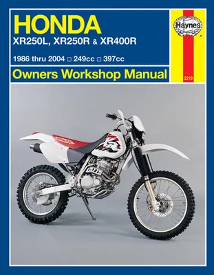 Haynes Honda XR250R/250L/400R 86-03 Repair Manual 2219 70-1085 HM2219 2700-558 - Image 1 of 4