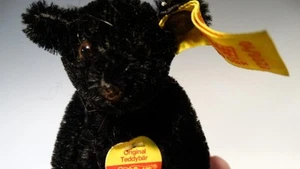 1985 STEIFF SCHWARTZ BLACK BEAR MINIATURE 10CM 4NCH BLACK 0208/10 IN BOX - Picture 1 of 6