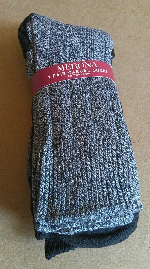 MERONA 3-pack Casual Socks Unisex One Size Cotton Blend - Image 1 of 4