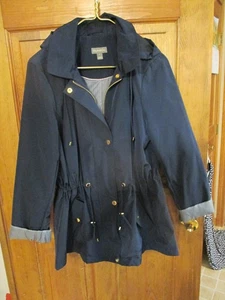 Style & CO - Anorak Damen gefüttert dunkelblau - strapazierfähige Jacke Large NEU mit Etikett! - Bild 1 von 9