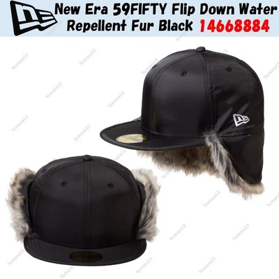 New Era 59FIFTY Flip Down Water Repellent Fur Black 14668884 - Изображение 1 из 4
