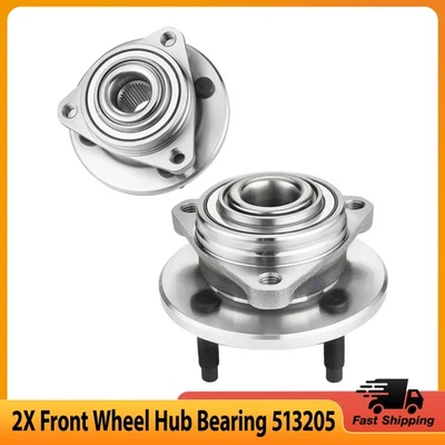 一对前轮轮毂和轴承适用于钴土星离子庞蒂亚克 G5 4-凸耳非ABS — 第 1/4 张图片