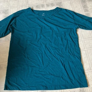 T-shirt J. Jill Luxe Supima cotone girocollo manica a gomito taglia small turchese - Foto 1 di 4
